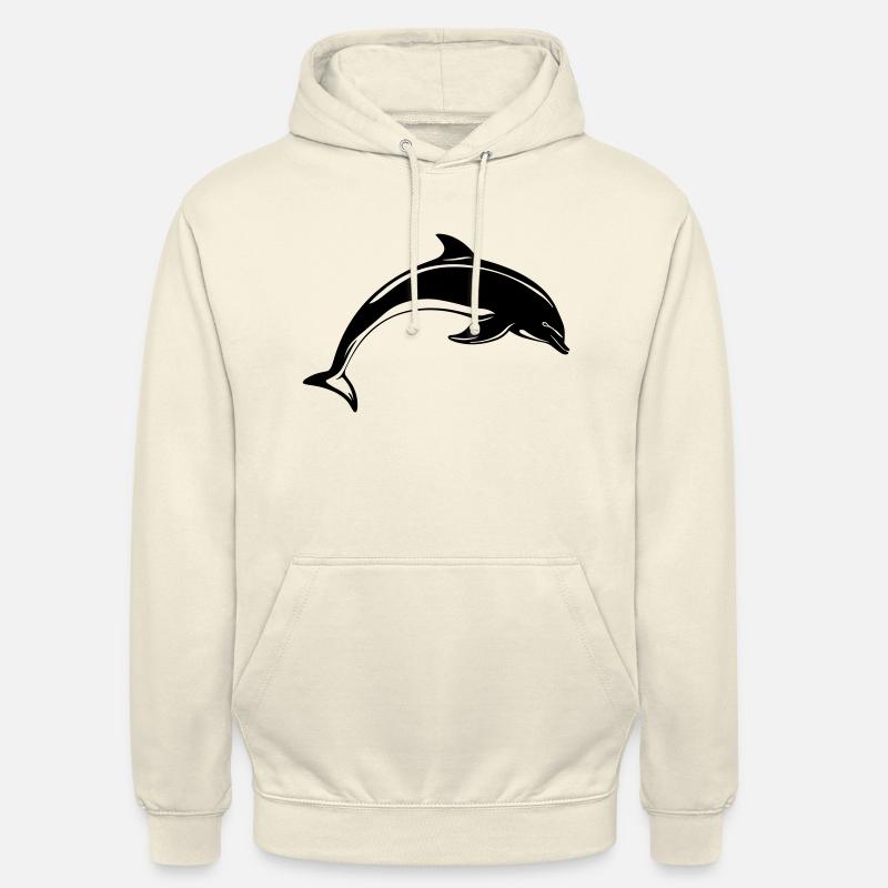 Dauphin - Sweat-shirt à capuche unisexe - vanille