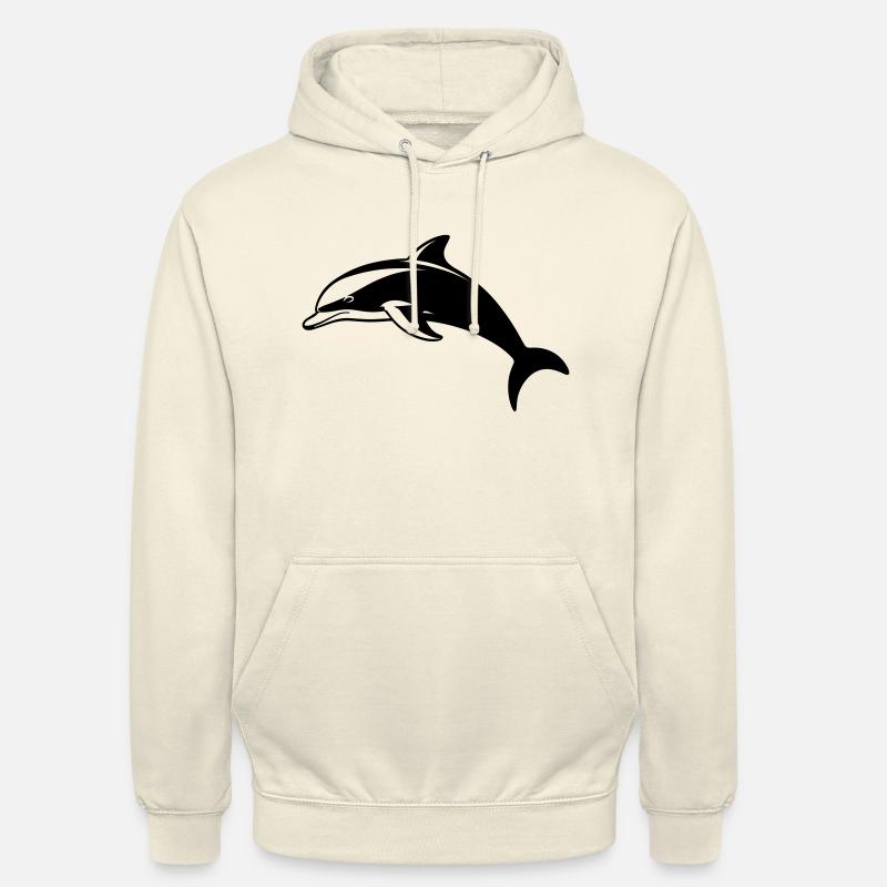 Dauphin - Sweat-shirt à capuche unisexe - vanille