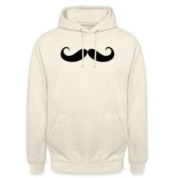 Moustache - Sweat-shirt à capuche unisexe - vanille - Devant - Alina (178cm) & Michal (187cm)