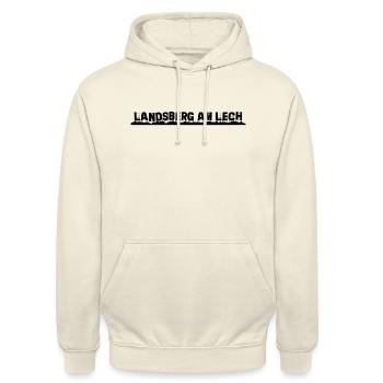 Landsberg am Lech - Sweat-shirt à capuche unisexe - vanille - Devant - Alina (178cm) & Michal (187cm)