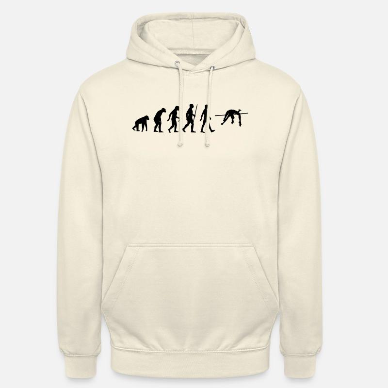 Hochsprung Evolution Leichtathletik Hochspringer - Unisex Hoodie - Vanille-Milchshake