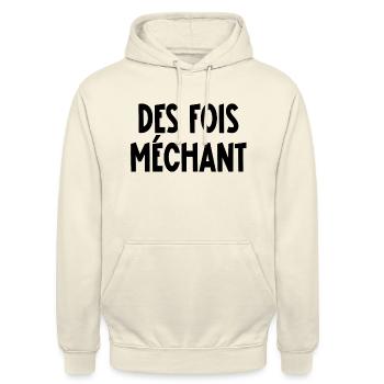 des fois méchant - Sweat-shirt à capuche unisexe - vanille - Devant - Alina (178cm) & Michal (187cm)