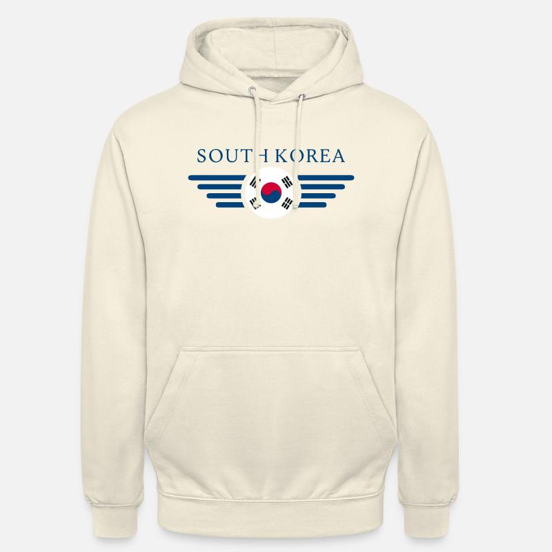 Corée du Sud, Corée du Sud - Sweat-shirt à capuche unisexe - vanille