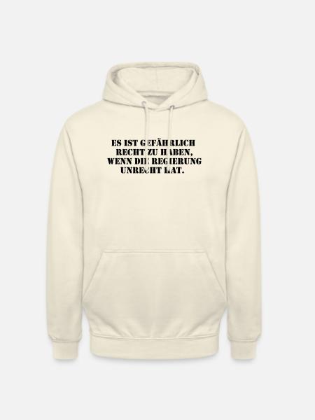 Es ist gefährlich Recht - Unisex Hoodie - Vanille-Milchshake