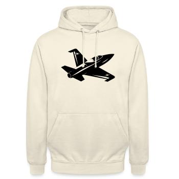 Avion de chasse - Sweat-shirt à capuche unisexe - vanille - Devant - Alina (178cm) & Michal (187cm)