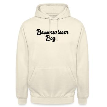Besserwisser Boy - Unisex Hoodie - Vanille-Milchshake - Vorne - Alina (178cm) & Michal (187cm)