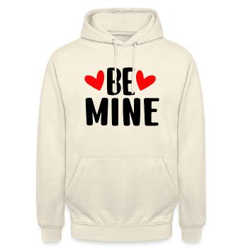 Be Mine Herzen Valentinstag Liebe - Unisex Hoodie - Vanille-Milchshake - Vorne - Alina (178cm) & Michal (187cm)