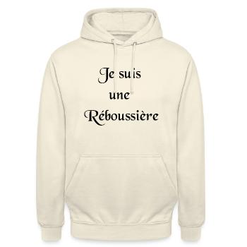 Réboussière noir - Sweat-shirt à capuche unisexe - vanille - Devant - Alina (178cm) & Michal (187cm)