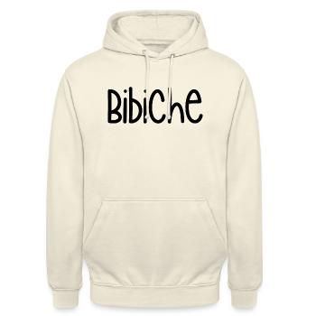 biche idée cadeau - Sweat-shirt à capuche unisexe - vanille - Devant - Alina (178cm) & Michal (187cm)