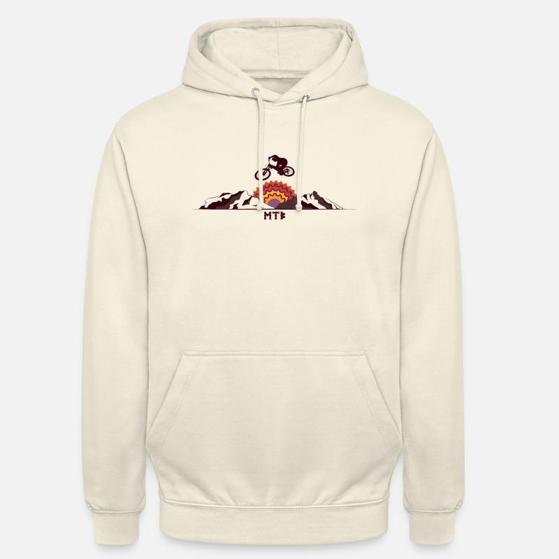 mountain cogs biker - Unisex Hoodie - vanilla