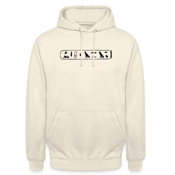 Cléopâtre écriture Egyptienne - Sweat-shirt à capuche unisexe - vanille - Devant - Alina (178cm) & Michal (187cm)