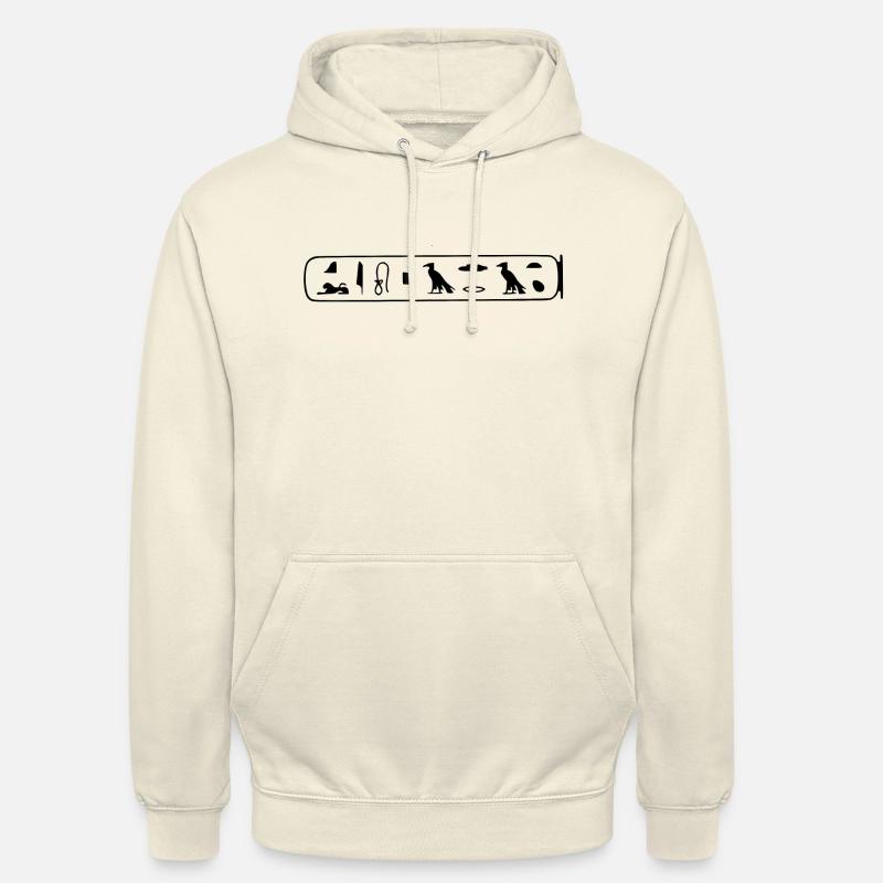 Cléopâtre écriture Egyptienne - Sweat-shirt à capuche unisexe - vanille