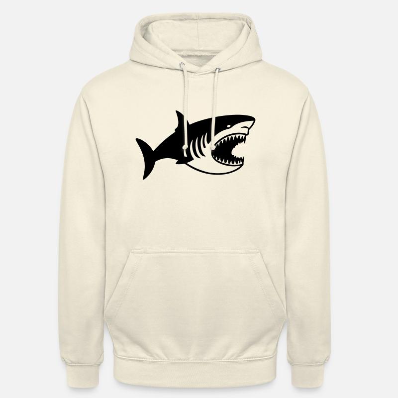 Requin - Sweat-shirt à capuche unisexe - vanille