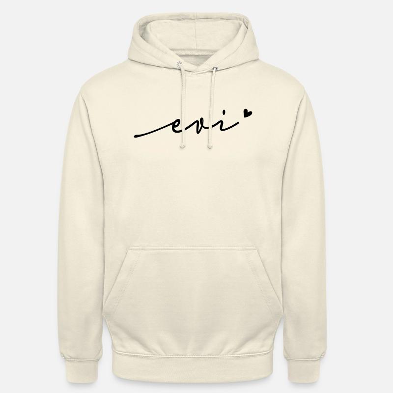 Evi Cursive Name - Unisex Hoodie - vanilla