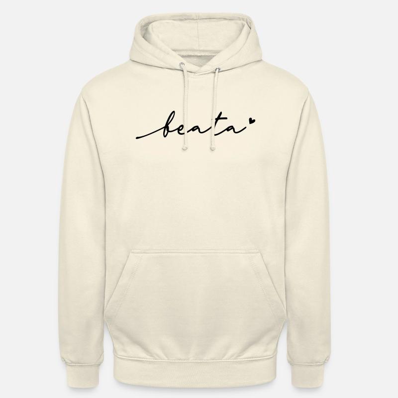 Nom cursif Beata - Sweat-shirt à capuche unisexe - vanille