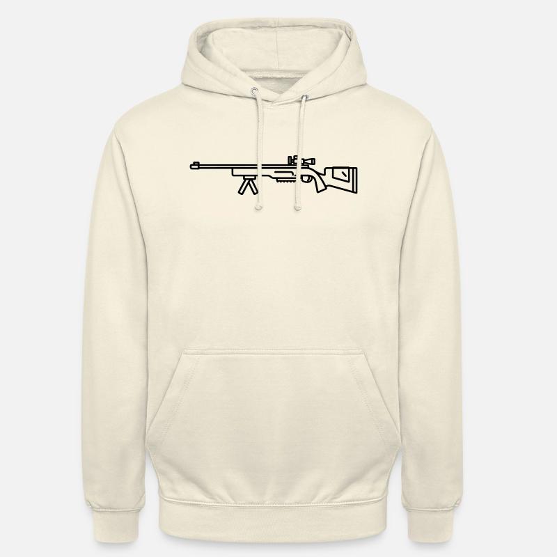 Fusil de chasse sniper - Sweat-shirt à capuche unisexe - vanille