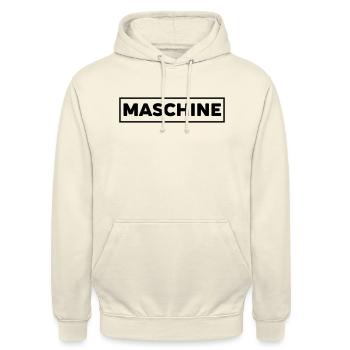 Maschine, starker Mann - Unisex Hoodie - Vanille-Milchshake - Vorne - Alina (178cm) & Michal (187cm)