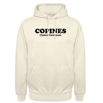copines comme connasses - Sweat-shirt à capuche unisexe - vanille - Devant - Alina (178cm) & Michal (187cm)