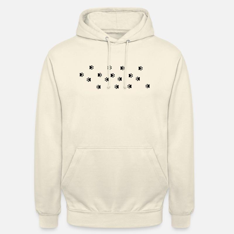 empreinte de chat - Sweat-shirt à capuche unisexe - vanille