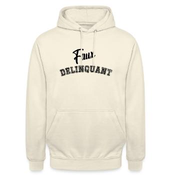 faux délinquant - Sweat-shirt à capuche unisexe - vanille - Devant - Alina (178cm) & Michal (187cm)