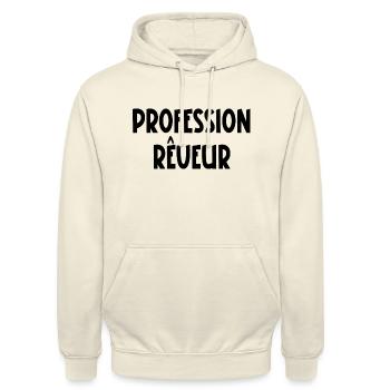 profession rêveur - Sweat-shirt à capuche unisexe - vanille - Devant - Alina (178cm) & Michal (187cm)