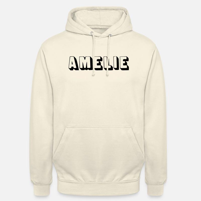 Nom - Amélie - Sweat-shirt à capuche unisexe - vanille