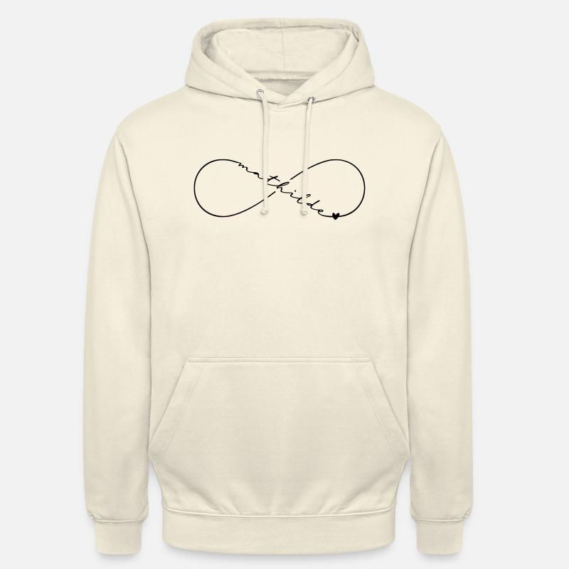 Mathilde Nom Symbole de l’Infini - Sweat-shirt à capuche unisexe - vanille