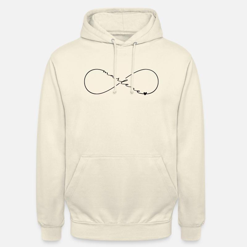 Marlene Nom Symbole de l’Infini - Sweat-shirt à capuche unisexe - vanille