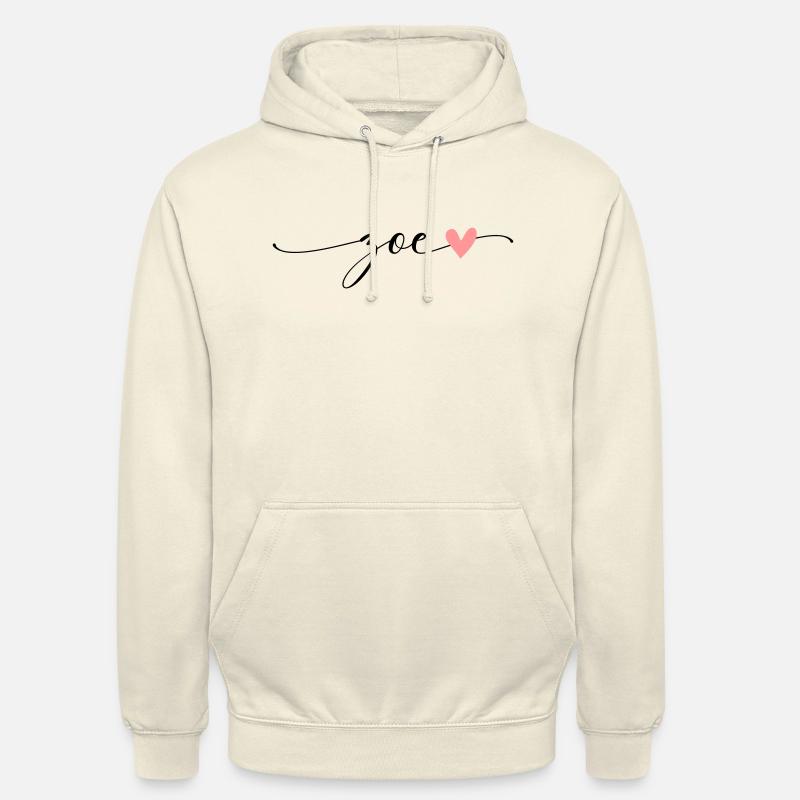 Zoé, Nom, Prénom, Calligraphie, Script - Sweat-shirt à capuche unisexe - vanille