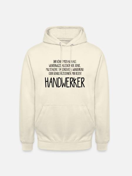 Handwerker - Alleskönner, Genie, Multitalent - Unisex Hoodie - Vanille-Milchshake