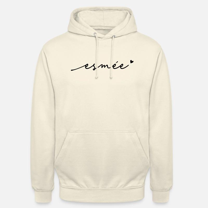 Nom cursif de l’esmée - Sweat-shirt à capuche unisexe - vanille