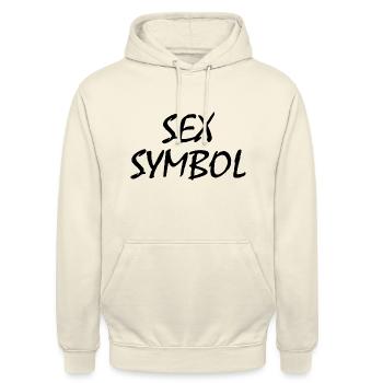 Sex symbol - Sweat-shirt à capuche unisexe - vanille - Devant - Alina (178cm) & Michal (187cm)