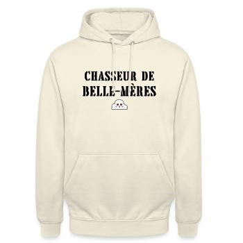 chasseur de belle-mères - Sweat-shirt à capuche unisexe - vanille - Devant - Alina (178cm) & Michal (187cm)