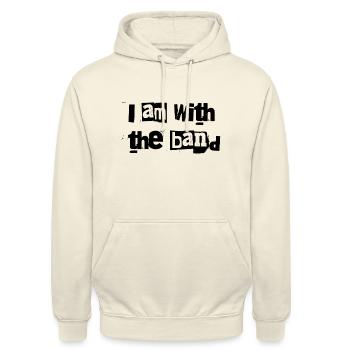 I am with the band - Unisex Hoodie - Vanille-Milchshake - Vorne - Alina (178cm) & Michal (187cm)
