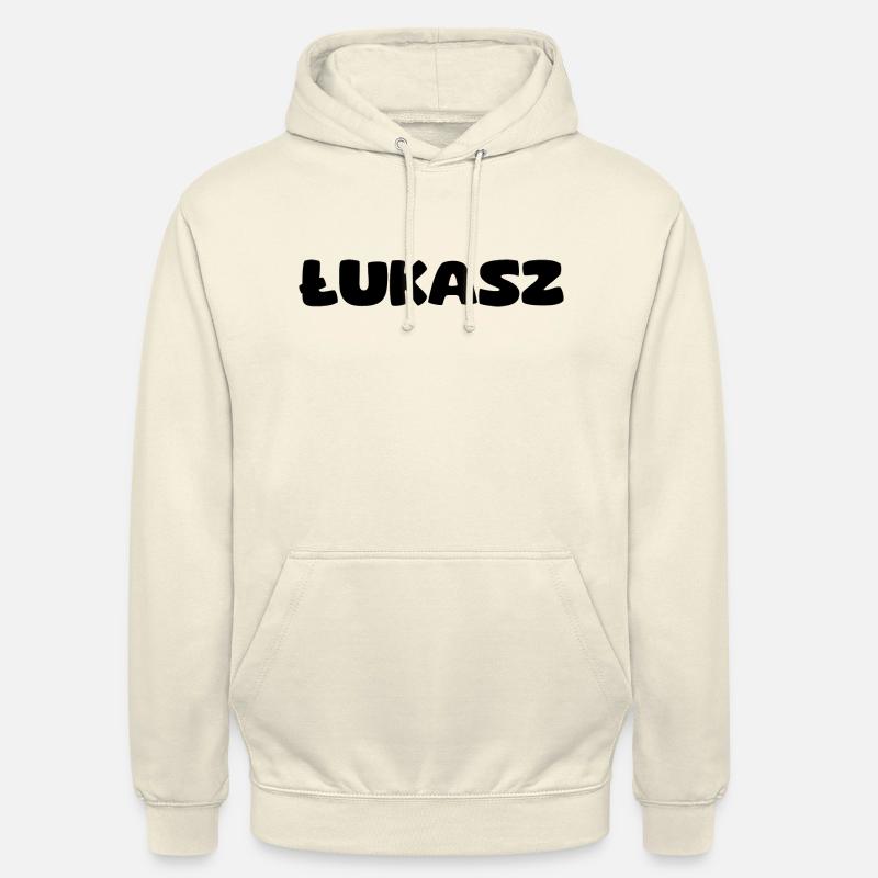 Nom - Lukasz - Sweat-shirt à capuche unisexe - vanille