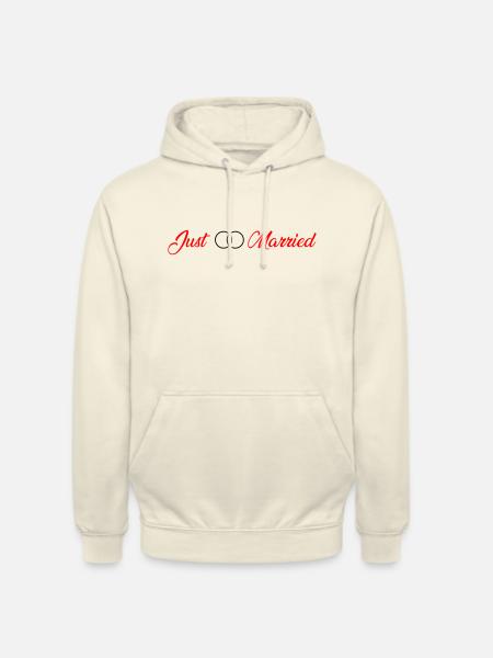 Just Married Rings - Unisex Hoodie - Vanille-Milchshake