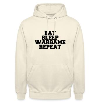 Eat Sleep Wargame Wiederholung - Unisex Hoodie - Vanille-Milchshake - Vorne - Alina (178cm) & Michal (187cm)
