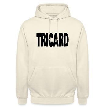 tricard - Sweat-shirt à capuche unisexe - vanille - Devant - Alina (178cm) & Michal (187cm)