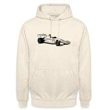 voiture de sport - Sweat-shirt à capuche unisexe - vanille - Devant - Alina (178cm) & Michal (187cm)