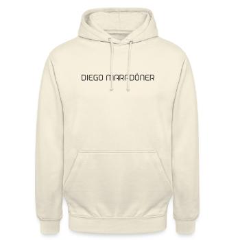Diego Maradöner - Unisex Hoodie - Vanille-Milchshake - Vorne - Alina (178cm) & Michal (187cm)