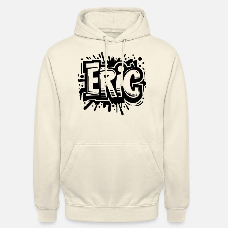 Eric Nom Prénom Graffiti - Sweat-shirt à capuche unisexe - vanille