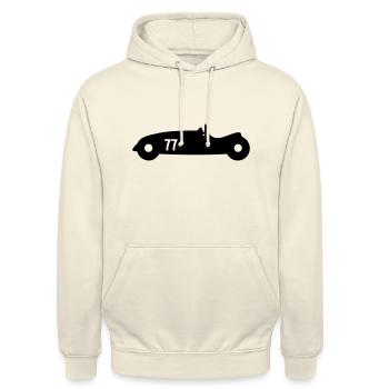 Ancienne voiture - Sweat-shirt à capuche unisexe - vanille - Devant - Alina (178cm) & Michal (187cm)