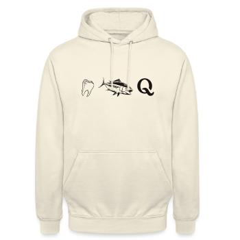 dent thon q - Sweat-shirt à capuche unisexe - vanille - Devant - Alina (178cm) & Michal (187cm)