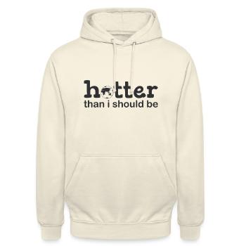 Hotter than i should be - Sweat-shirt à capuche unisexe - vanille - Devant - Alina (178cm) & Michal (187cm)
