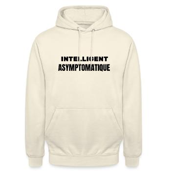 intelligent asymptomatique - Sweat-shirt à capuche unisexe - vanille - Devant - Alina (178cm) & Michal (187cm)