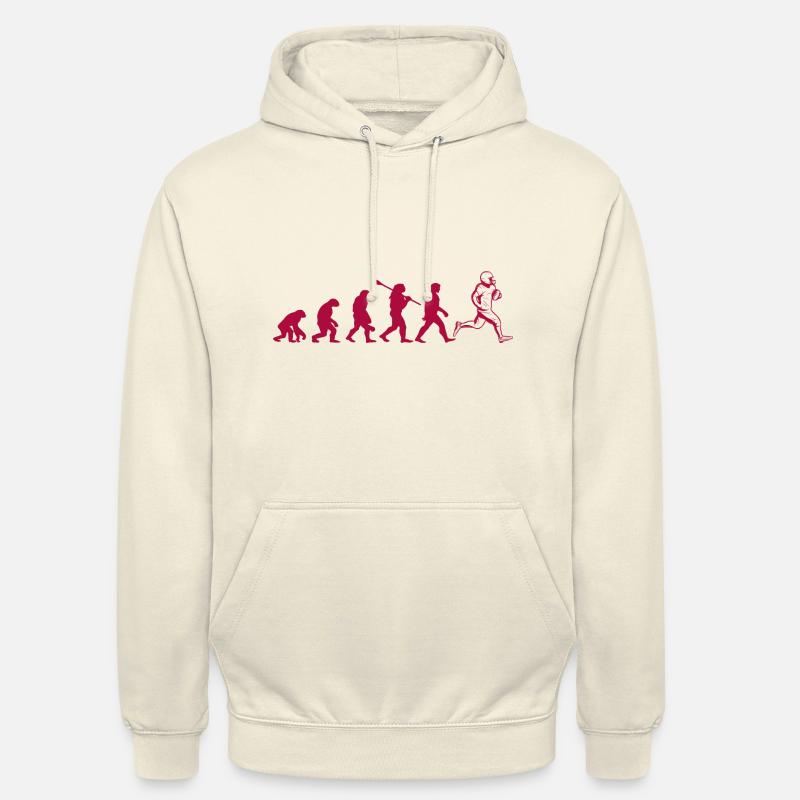 L'évolution de Rugby - Sweat-shirt à capuche unisexe - vanille