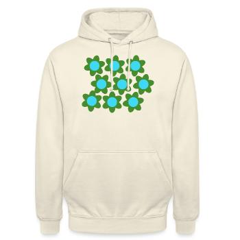 Blumenmuster-T-Shirt - Unisex Hoodie - Vanille-Milchshake - Vorne - Alina (178cm) & Michal (187cm)