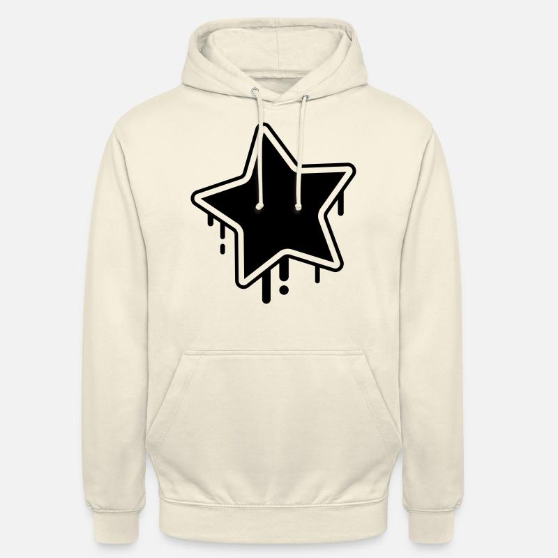 Conception en étoile - Sweat-shirt à capuche unisexe - vanille