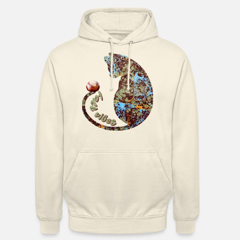 katze mit kastanie e 85 - Unisex Hoodie - Vanille-Milchshake