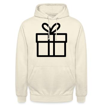 Kleine Geschenkbox - Unisex Hoodie - Vanille-Milchshake - Vorne - Alina (178cm) & Michal (187cm)